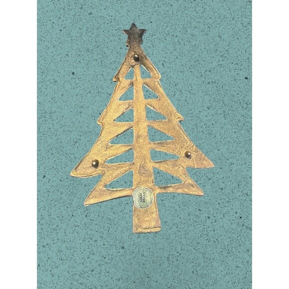 Christmas Tree Decor Lot 3 -  Tealight Holders Vintage Solid Brass Trivet - Picture 9 of 10